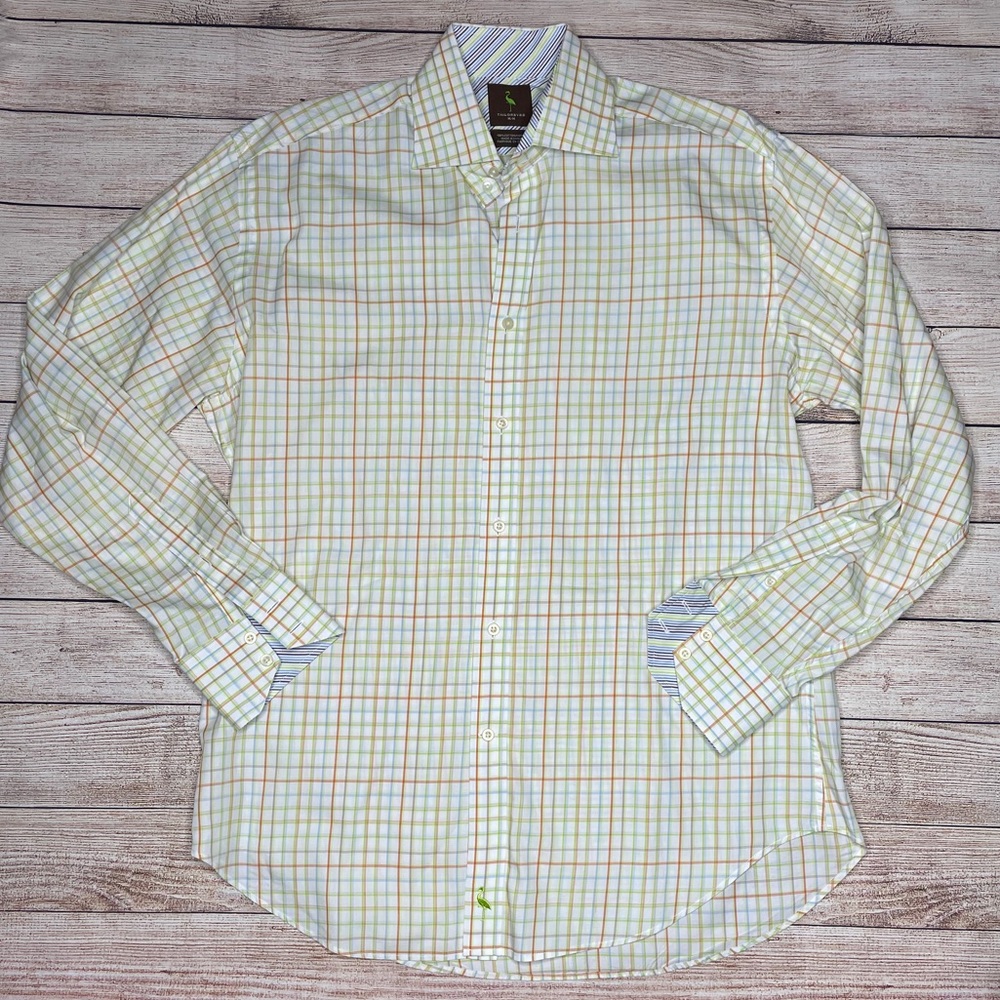 Tailorbyrd Checkered Button Down Dress Shirt